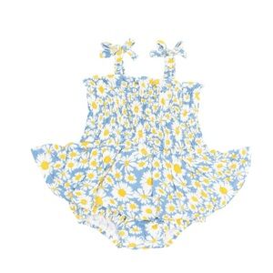 Angel Dear Blue and Yellow Daisy Bubble Romper